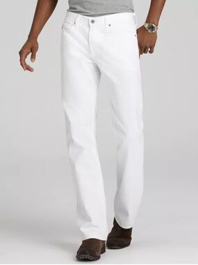 AG Adriano Goldschmied Matchbox Slim Fit Men's White Straight-Leg Jeans size 33